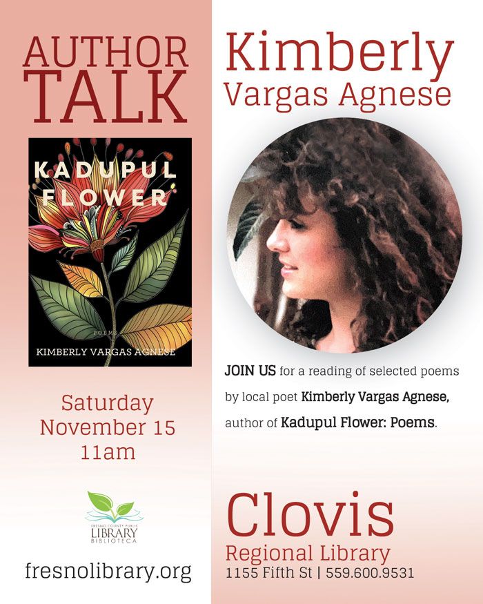 Advertisement for Author Talk at Clovis Regional Library